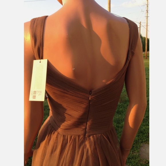 Designer Tulle Short Wedding Bridesmaid Party Prom Dress Balletcore LATTE~16 - Picture 8 of 9